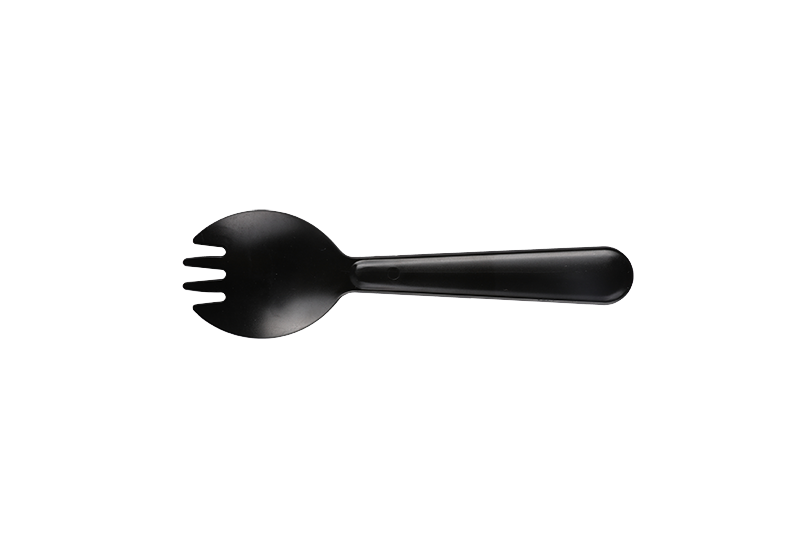 Jednorazový plastový čierny Spork